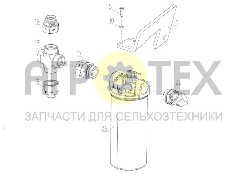 Чертеж Фильтр линейный (2375.46.00.280)